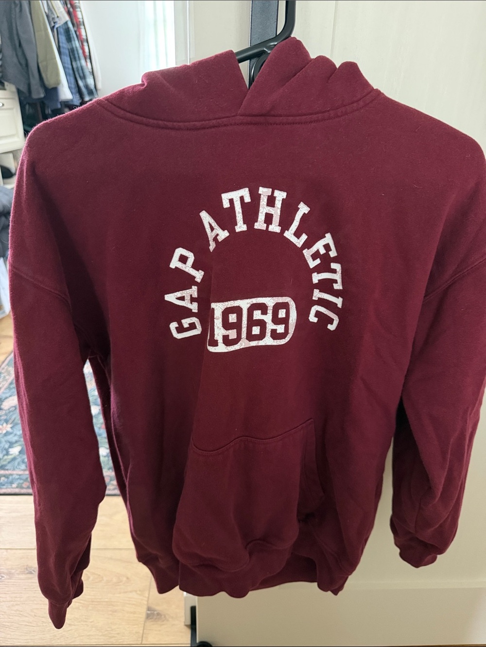 Kids GAP Maroon Hooded Sweatshirt with White '1969' Logo